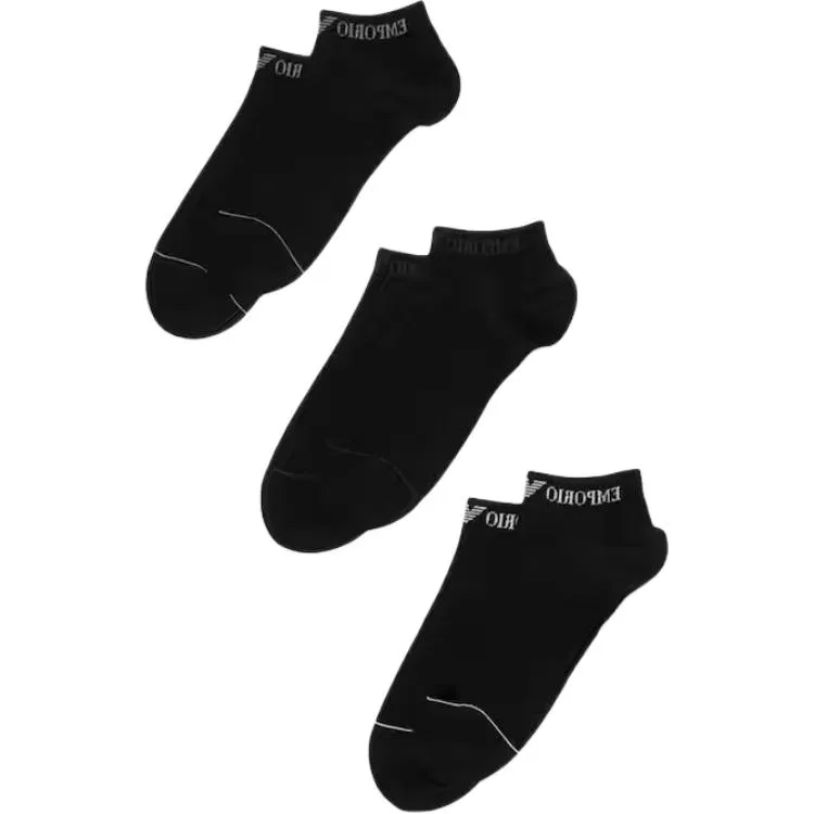 Носки мужские Emporio Armani, 3 пары, Black+Black Gray+Black White