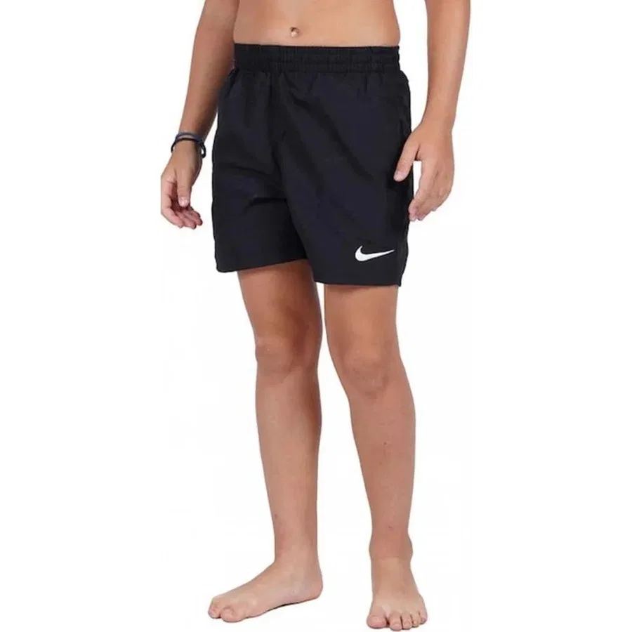 Детские спортивные шорты с длиной 4 дюйма Nike Swim Breaker Solid Essent Volley Short, Черный