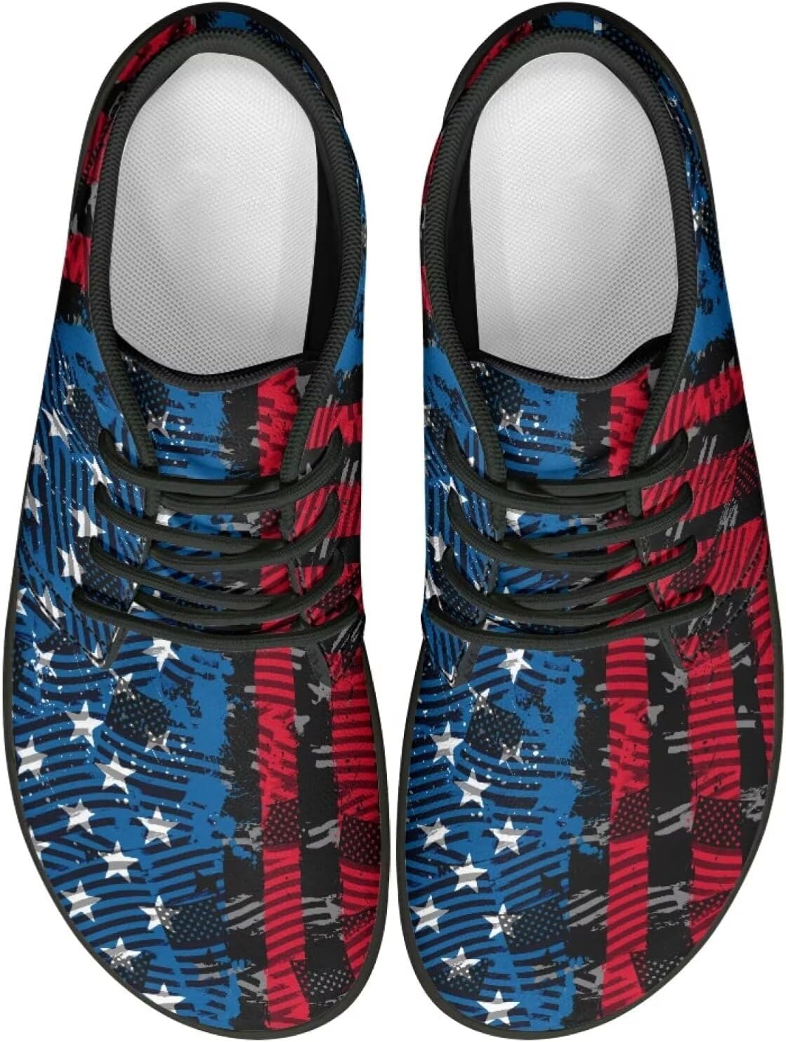 

Мужские ботинки Forchrinse с американским флагом, средний верх, модные кроссовки, кожаные ботинки на шнуровке, для ходьбы и вождения с подошвой из ЭВА, Retro Us Flag