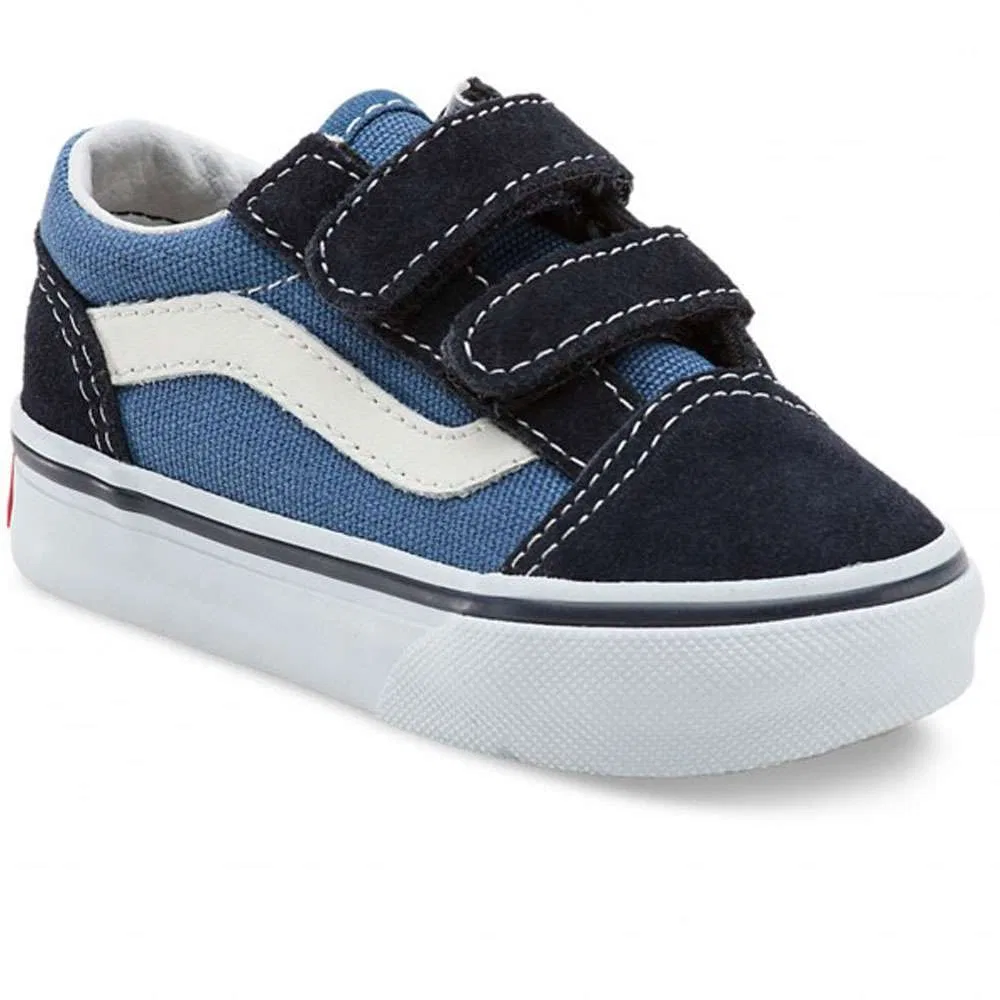 Темно-синие кроссовки Vans Old Skool с V-образным ремешком Klettverschluss — фото 2