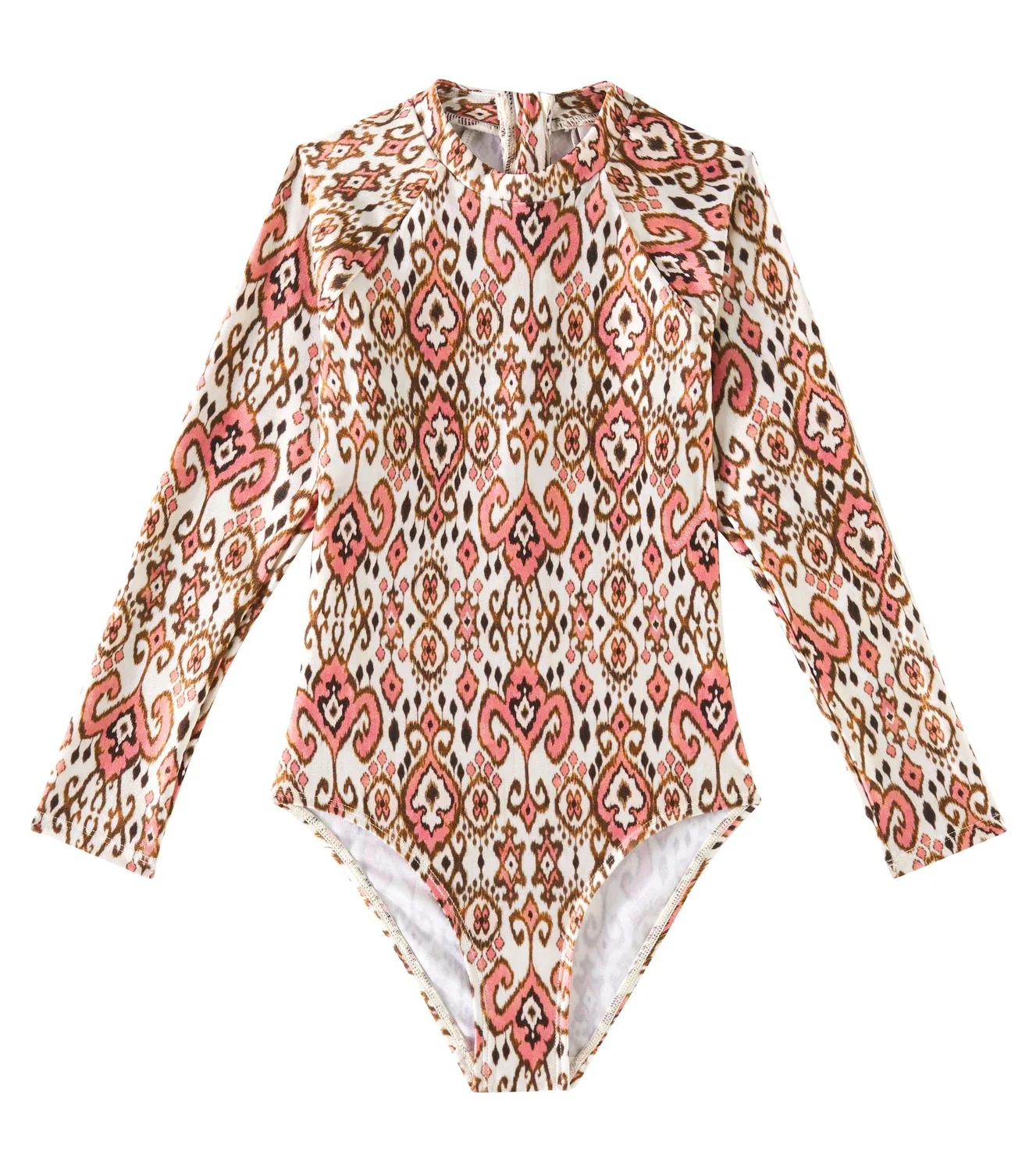 Купальный топ с принтом Zimmermann Kids, Peach Ikat