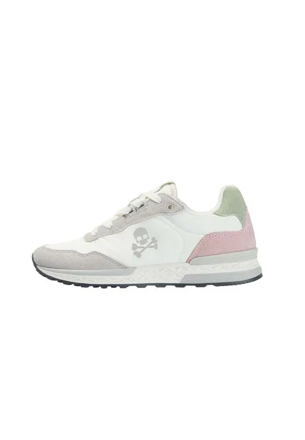 Кроссовки из кожи/синтетики Harry sneakers girls, Scalpers, White, Green, зеленый