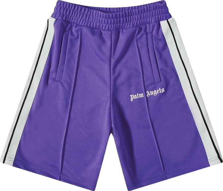 Шорты Palm Angels Classic Track Shorts 'Purple/White', фиолетовый — фото 2