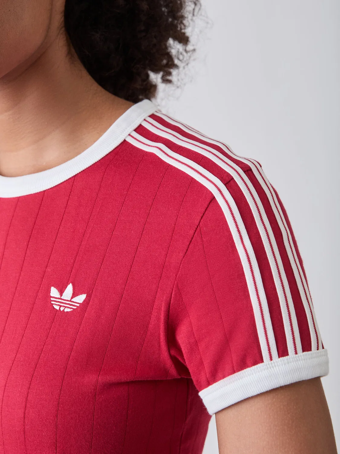 Футболка с полосками adidas Originals, красный — фото 4