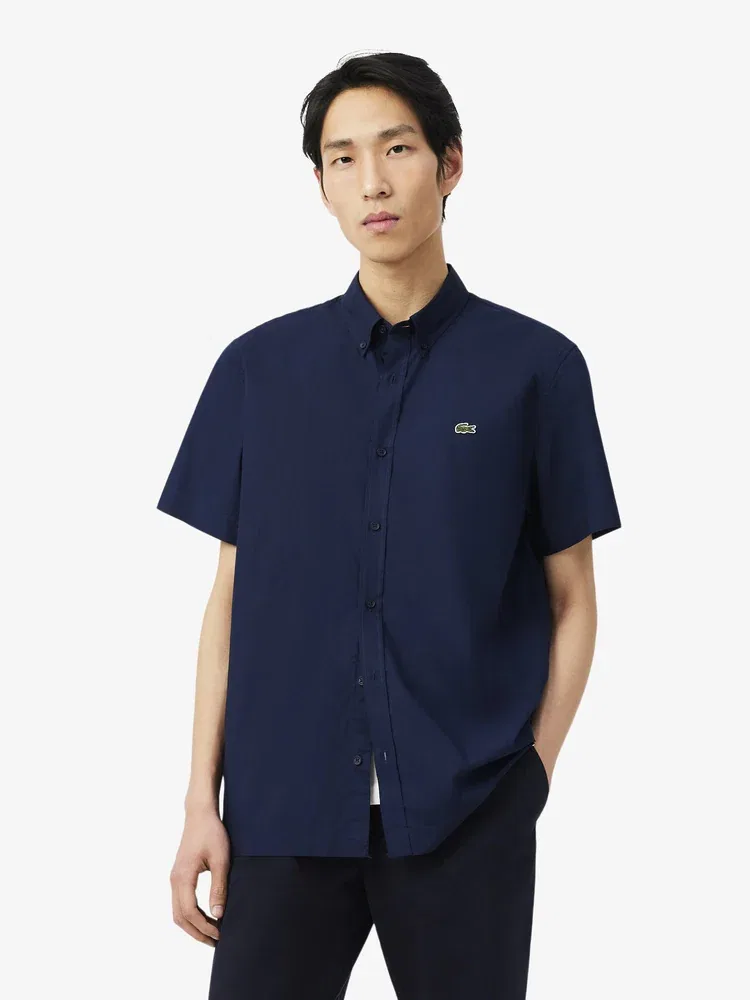 Рубашка с коротким рукавом Light Poplin LACOSTE, Navy