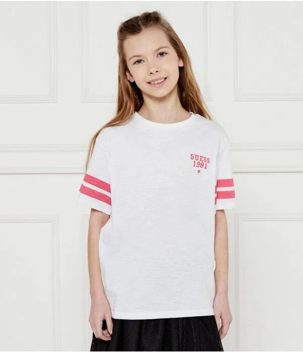 Детская футболка оверсайз Guess, белый