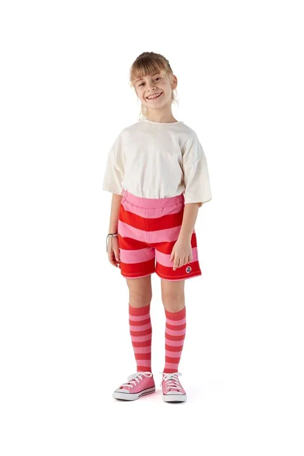 Детские шорты для мальчиков в полоску Zoi Zebra, Red-Pink
