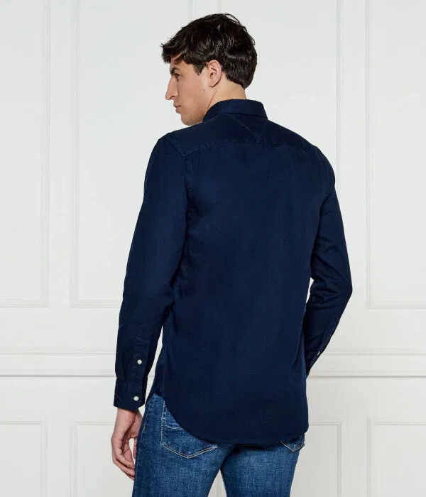 Мужская рубашка Flex Dobby Tommy Hilfiger, Blu Marino — фото 3