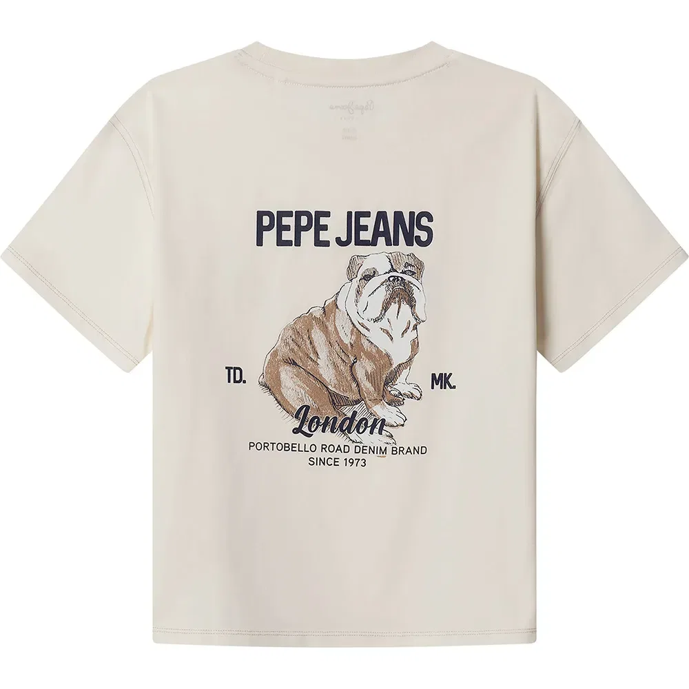 Детская футболка с коротким рукавом Cutbert Pepe jeans, Beige — фото 2