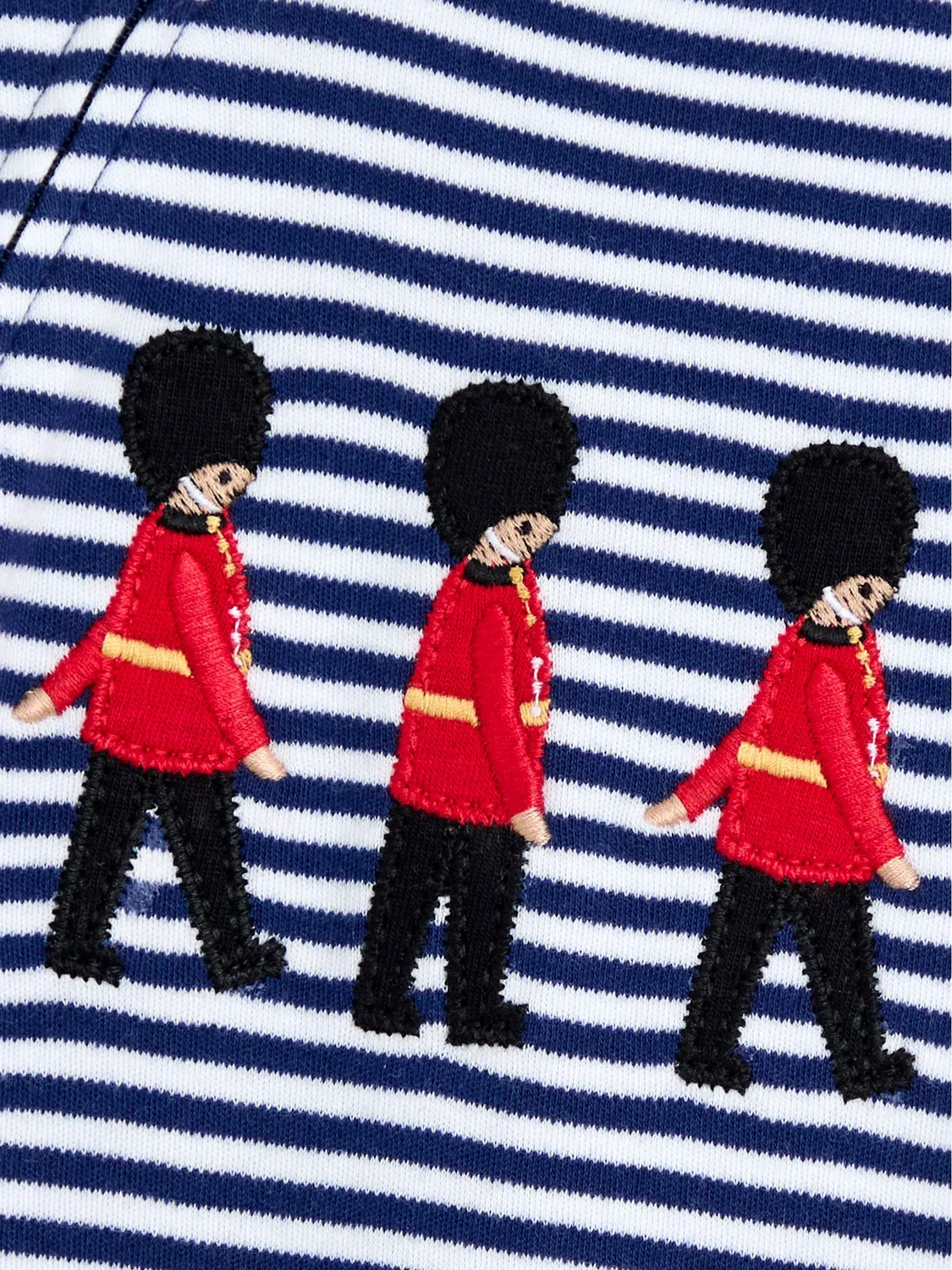 Комбинезон с ножками, полосатый, с аппликацией солдатика Jojo Maman Bébé, Navy Stripe Soldier — фото 3