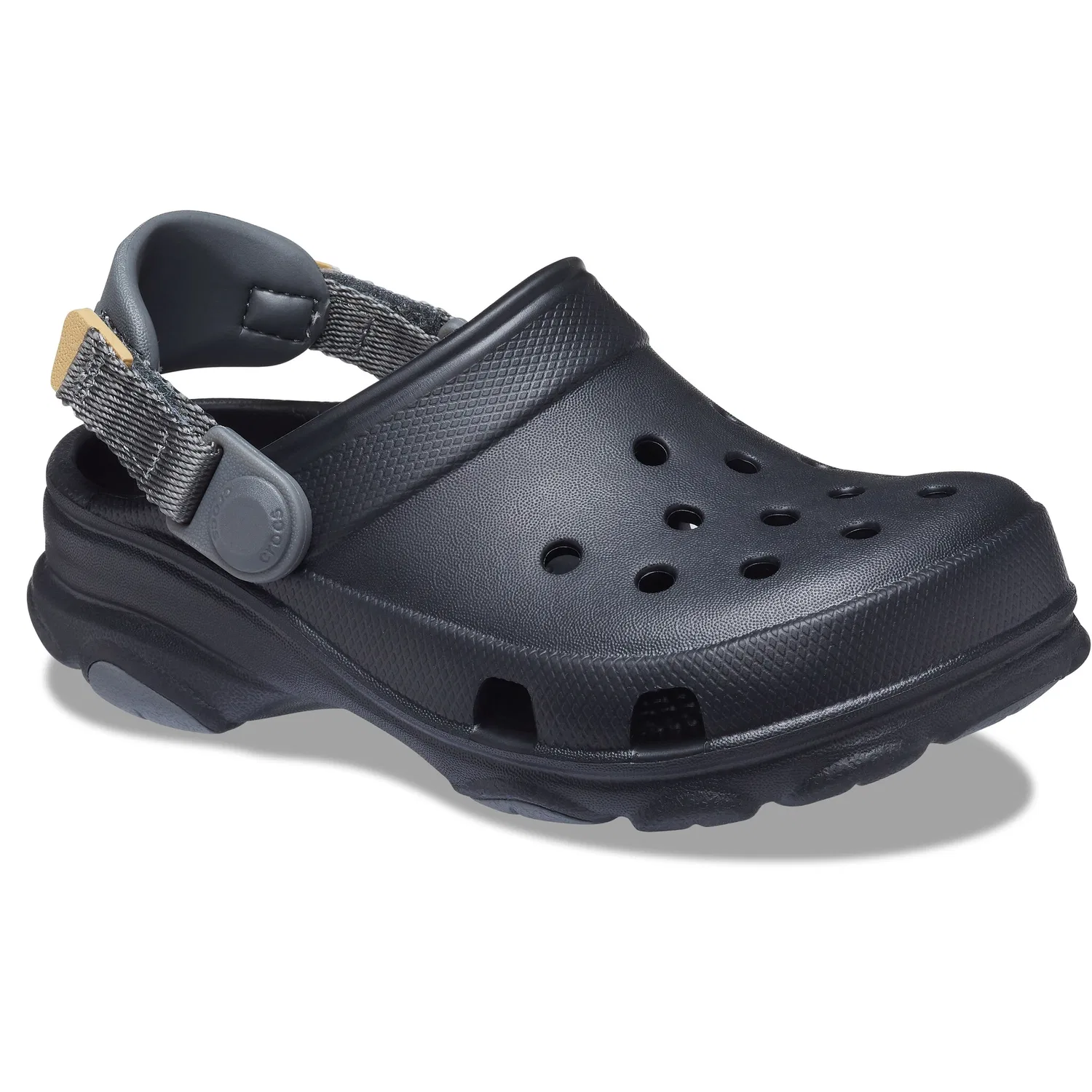 Детские клоги с открытой пяткой и ремешком Crocs, Black