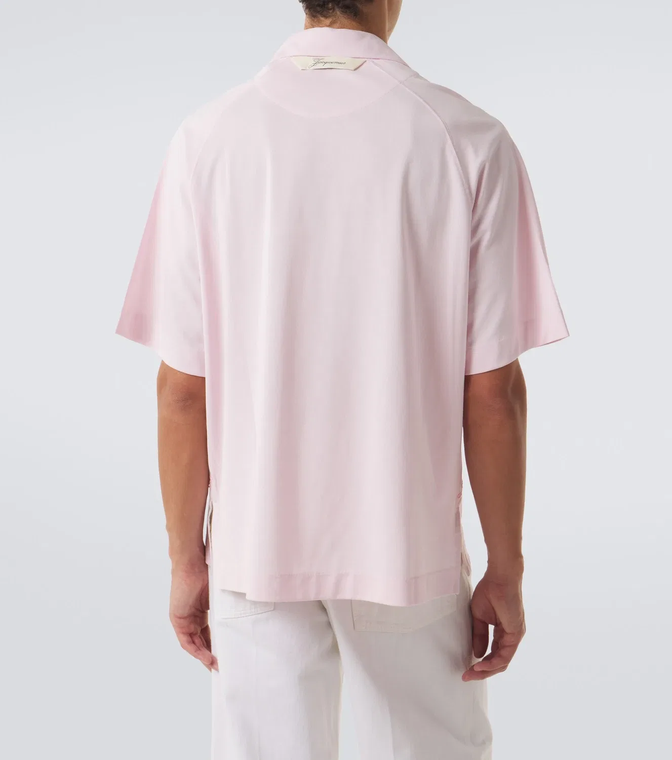 Джерси-рубашка-боулинг от Jacquemus Jean Atelier, розовый — фото 4