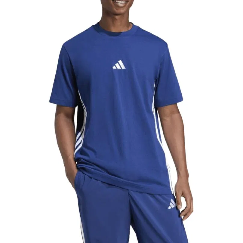 Мужская футболка с принтом Essentials T Shirt Japan Version Adidas, Dark Blue — фото 3