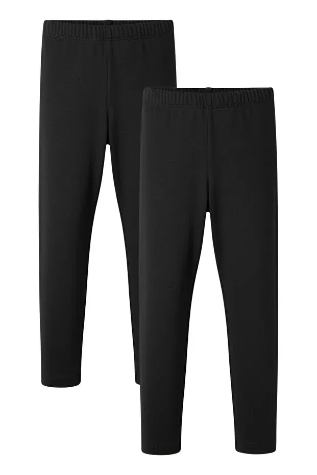 Детские леггинсы для девочек с начесом 2-Pack softy girls' winter tights with furry inside Colorinas, Black