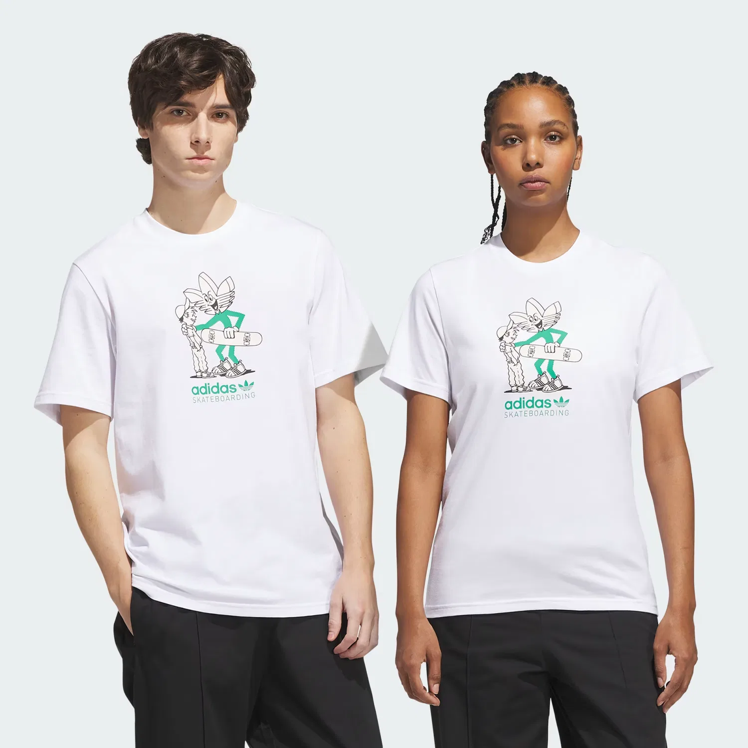 Футболка с принтом Skateboarding Push Tee Adidas Originals, белый
