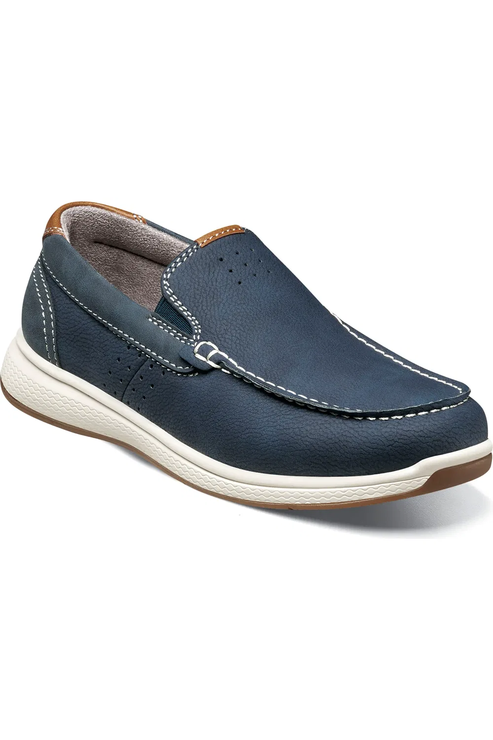 Детские туфли лоферы на плоской подошве Crossover Florsheim, Nvy Nubuck