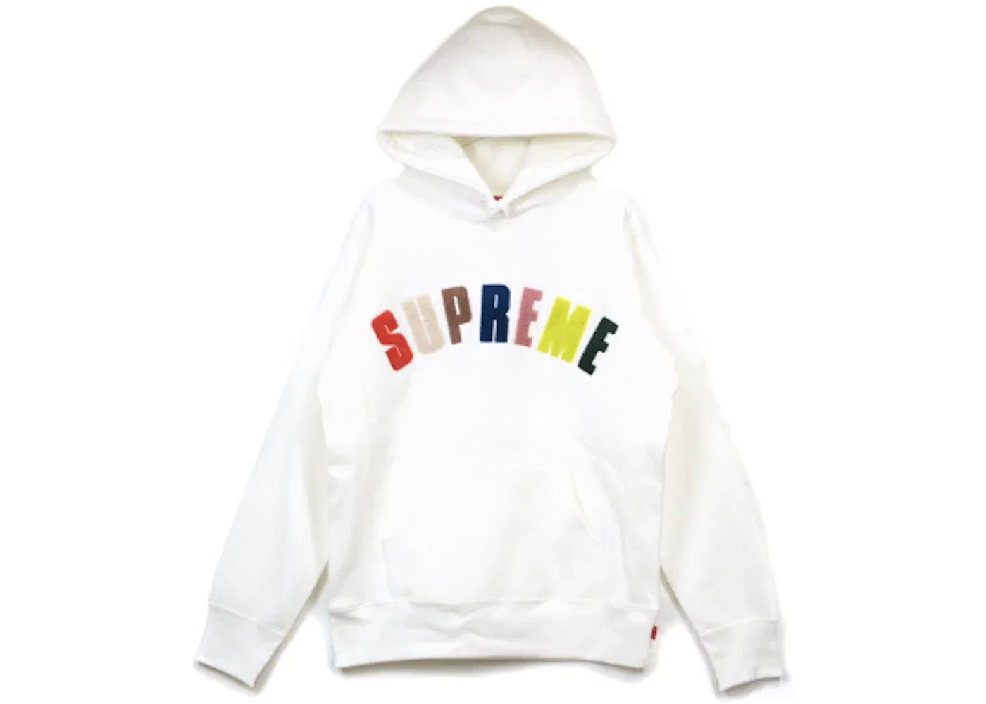 Мужская худи с принтом Supreme Chenille Arc Logo Sweatshirt, White