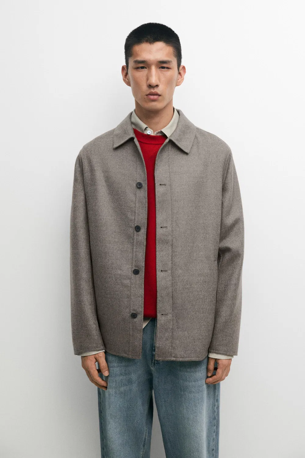 Рубашка Massimo Dutti, мужская, Mink — фото 2