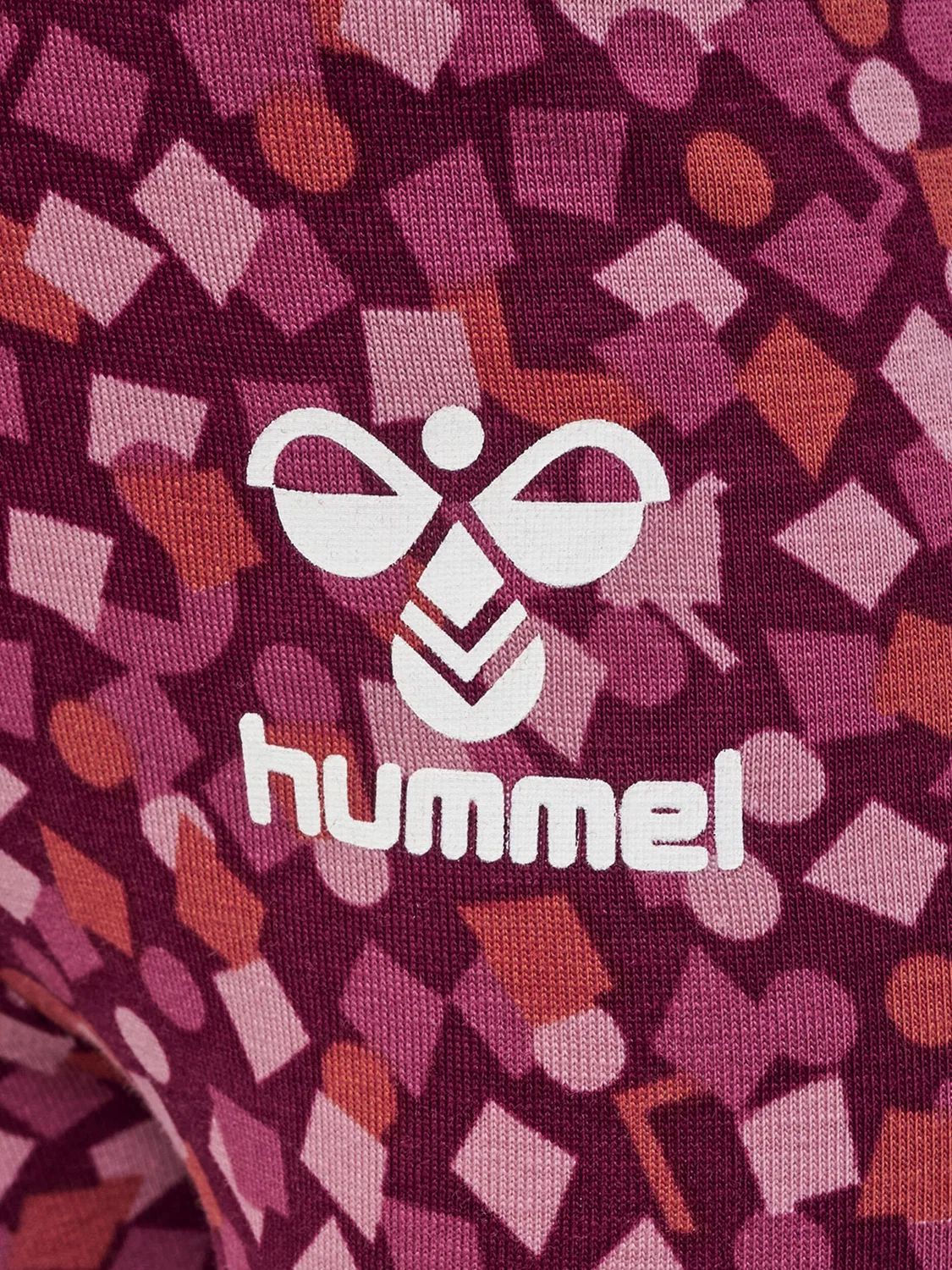 Детские леггинсы с принтом Hmlconfetti Hummel, Rot Bordeaux Altrosa — фото 3