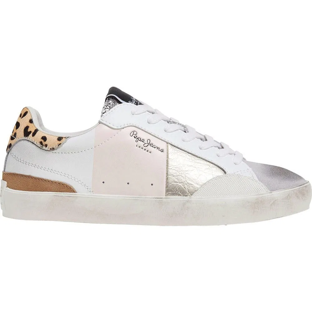 Детские кроссовки для девочек кожаные Lane Sweet от Pepe Jeans, White