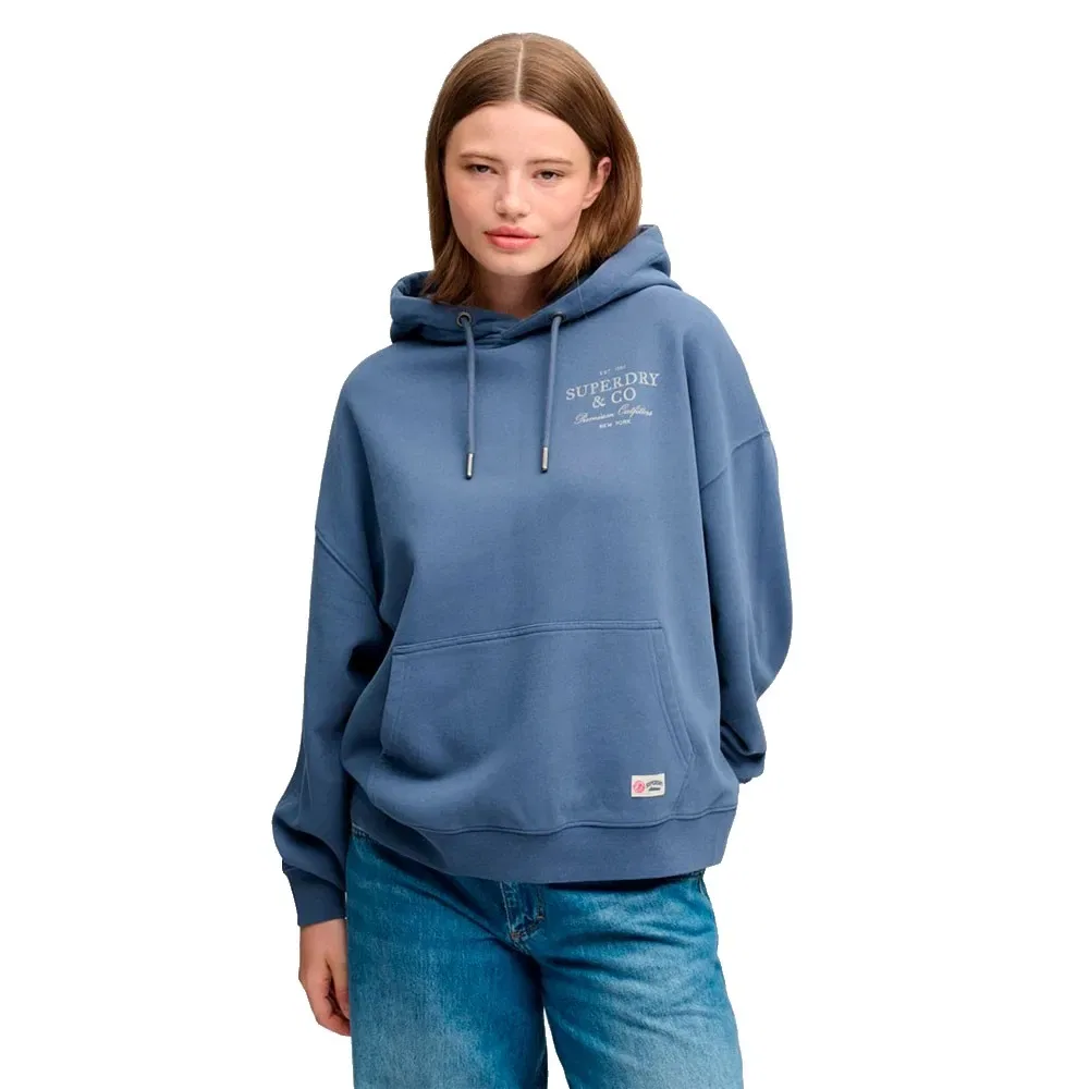 Женский свитшот с капюшоном Luxe Casual Relaxed Superdry, Blue