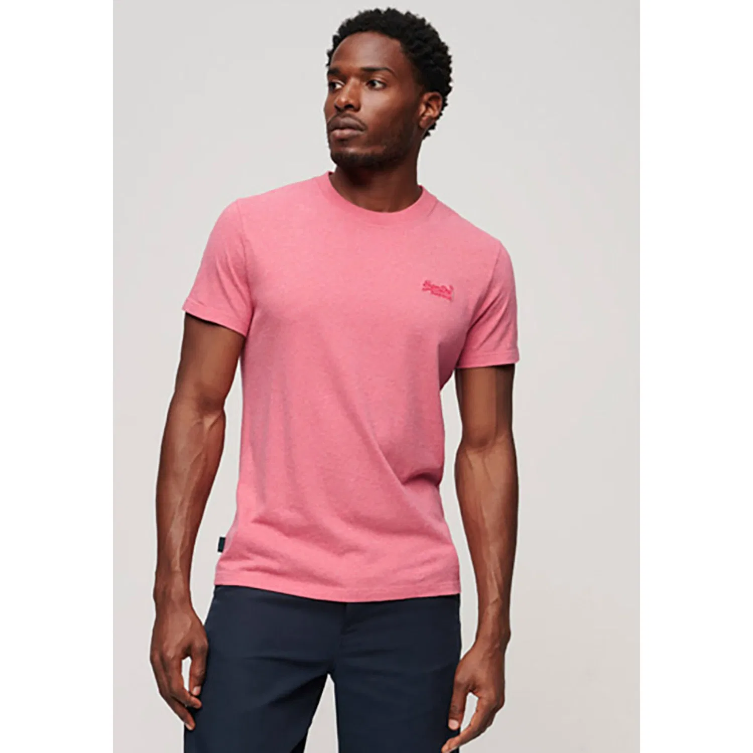 Детская хлопковая футболка с круглым вырезом Superdry, Pink — фото 2