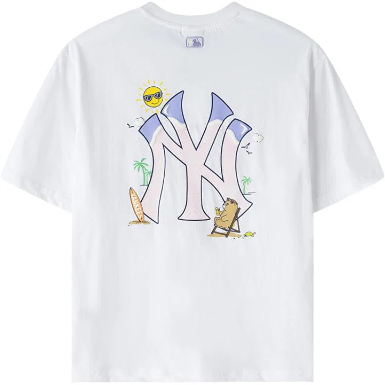 Футболка с круглым вырезом MLB, White/Dark Blue