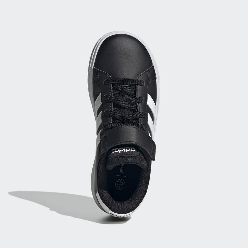 Кроссовки Grand Court Court с эластичным кружевным верхом и ремешком ADIDAS, цвет blanco — фото 3