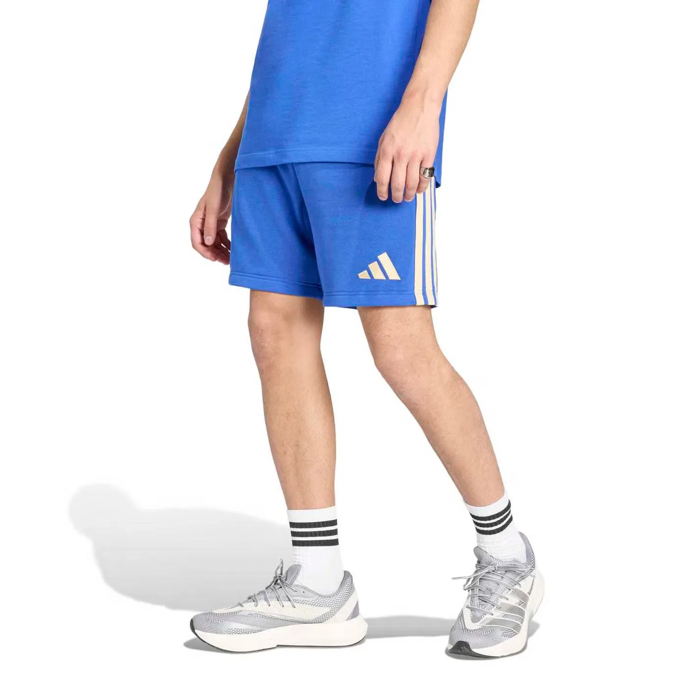 Шорты с принтом Italy DNA Adidas, синий — фото 2
