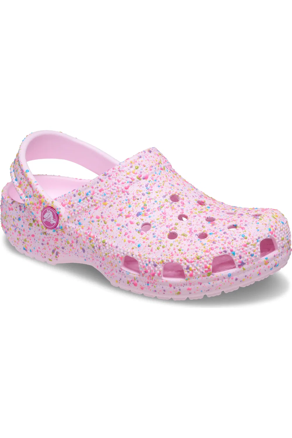 Детские клоги с принтом краски Classic Paint Splatter CROCS, Pink Milk