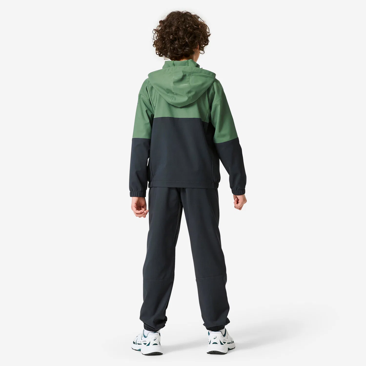 Детский легкий спортивный костюм Decathlon, Цвет Eukalyptusgrun / Graphitgrau — фото 4