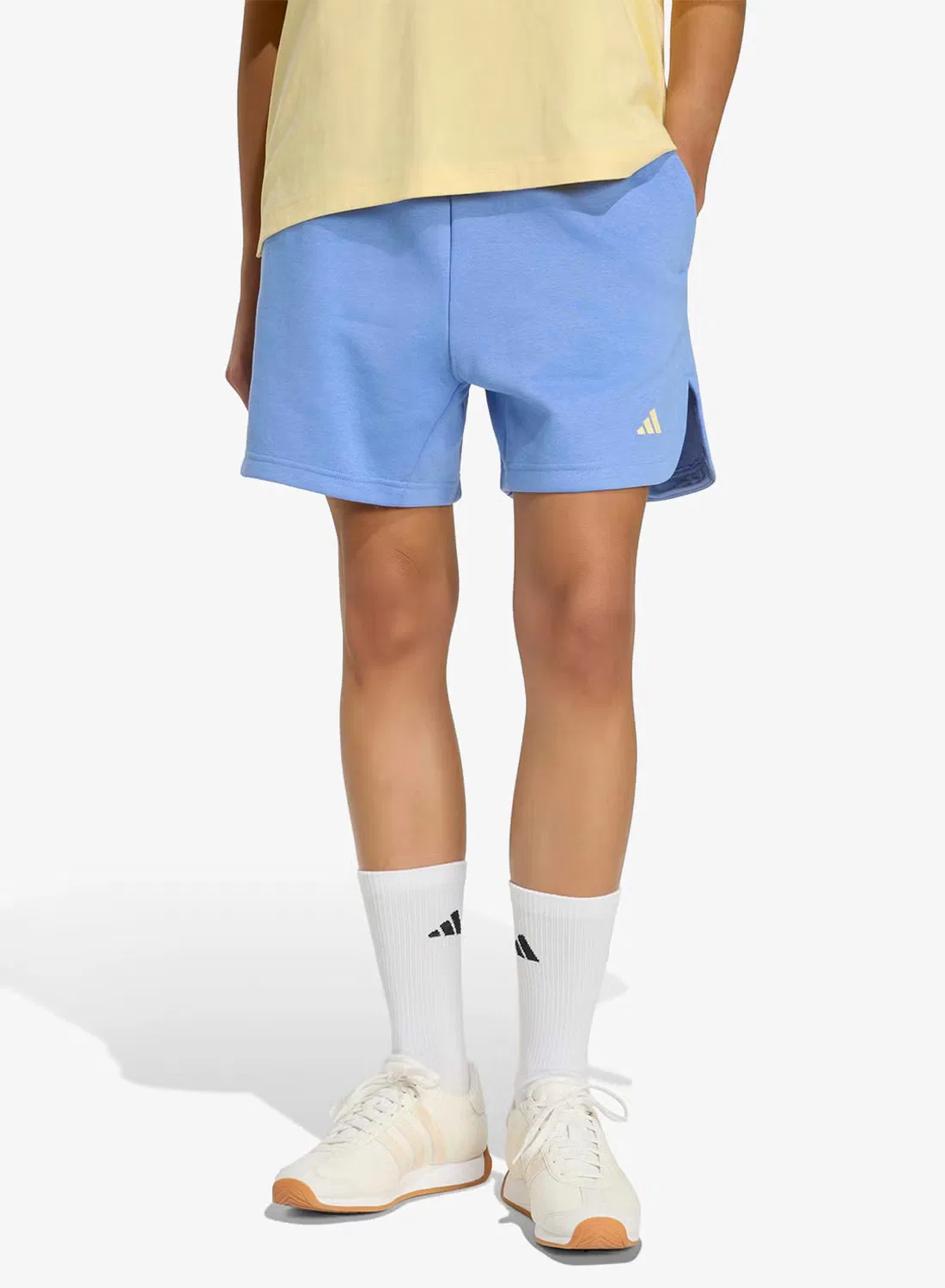 Шорты из флиса свободные 3-Stripes studio Adidas, синий