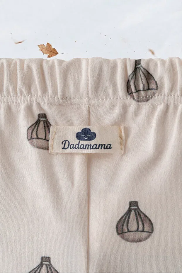 Детские леггинсы для девочек хлопковые 2-Pack 100% cotton combed cotton baby tights + diaper bag Dadamama, White — фото 4