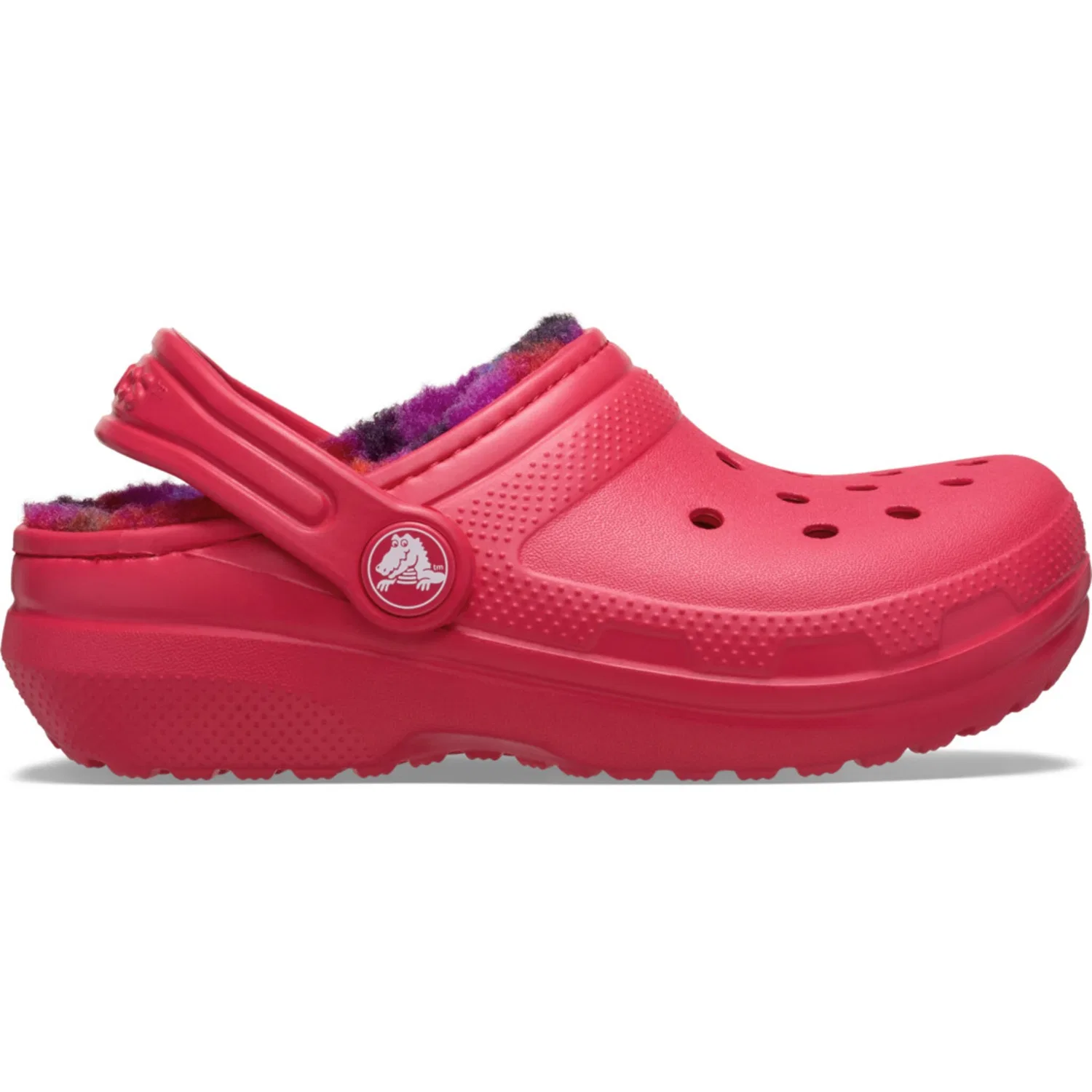 Детские зимние клоги с меховой подкладкой Crocs, Pink — фото 4