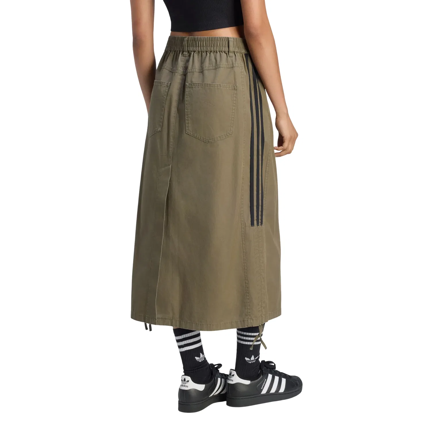 Женская юбка Parachute Skirt Asia SIzing 'Olive Strata' adidas, Olive Strata — фото 4