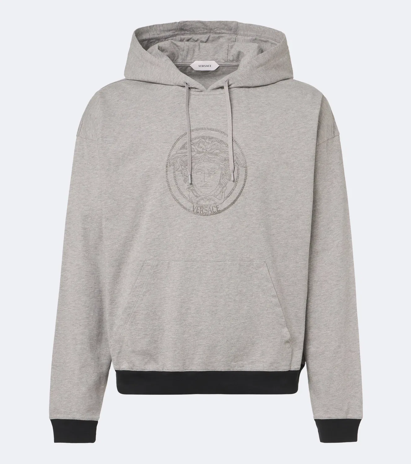 Худи из хлопкового джерси Medusa VERSACE, серый