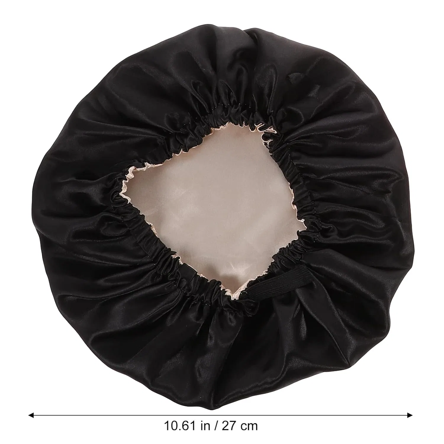 Шапочка для душа Satin, Ciieeo, набор 2 шт, 27x27x24 см, Black-pink — фото 2