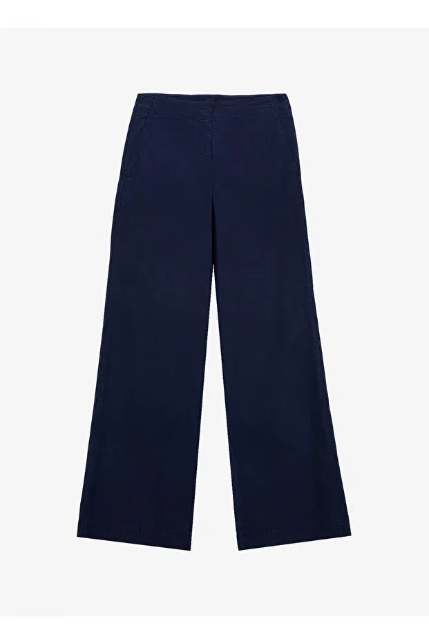 Женские широкие брюки с высокой посадкой Boss, Navy Blue