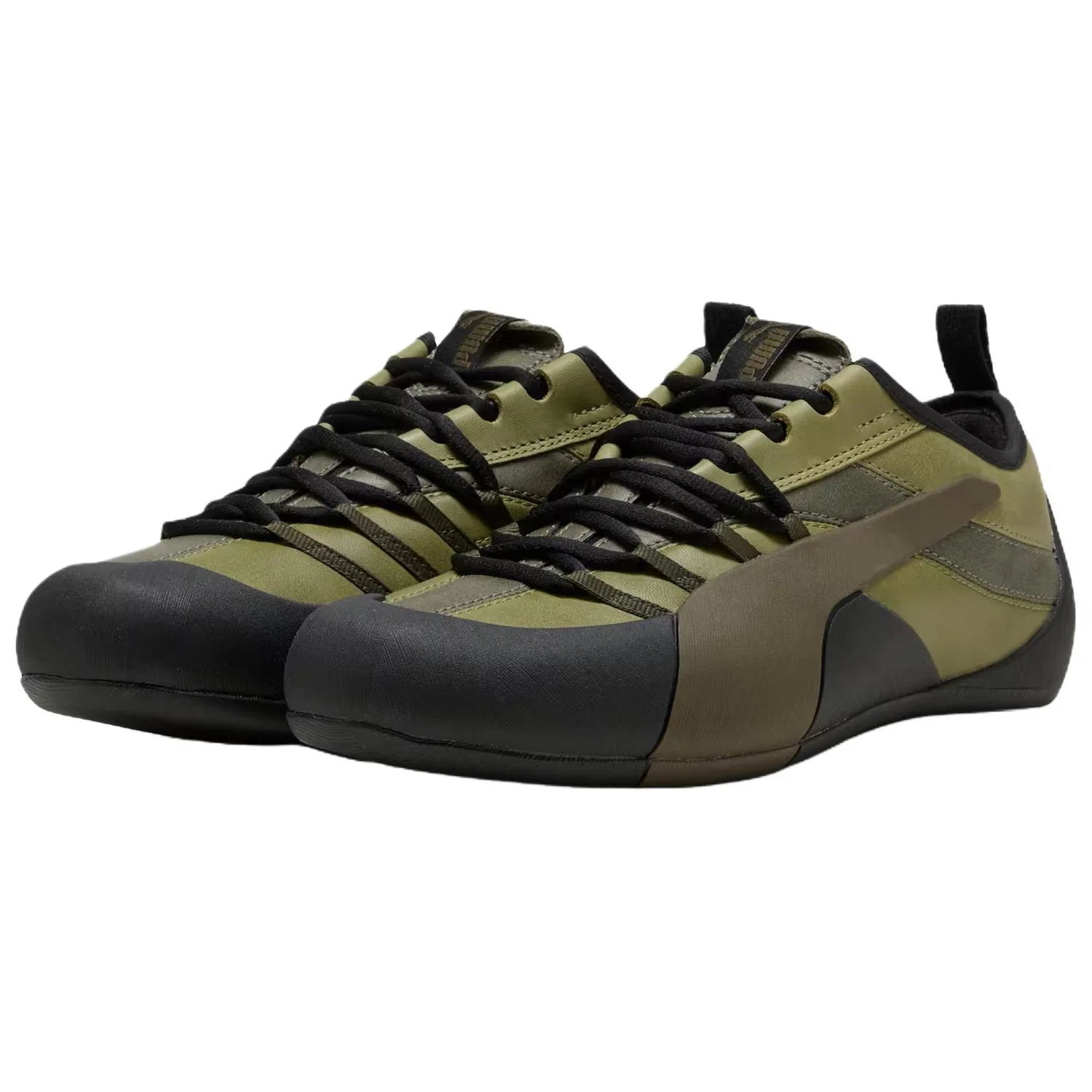 Детские повседневные кроссовки PUMA KLIM, Цвет Olive Green-Whiskers — фото 4