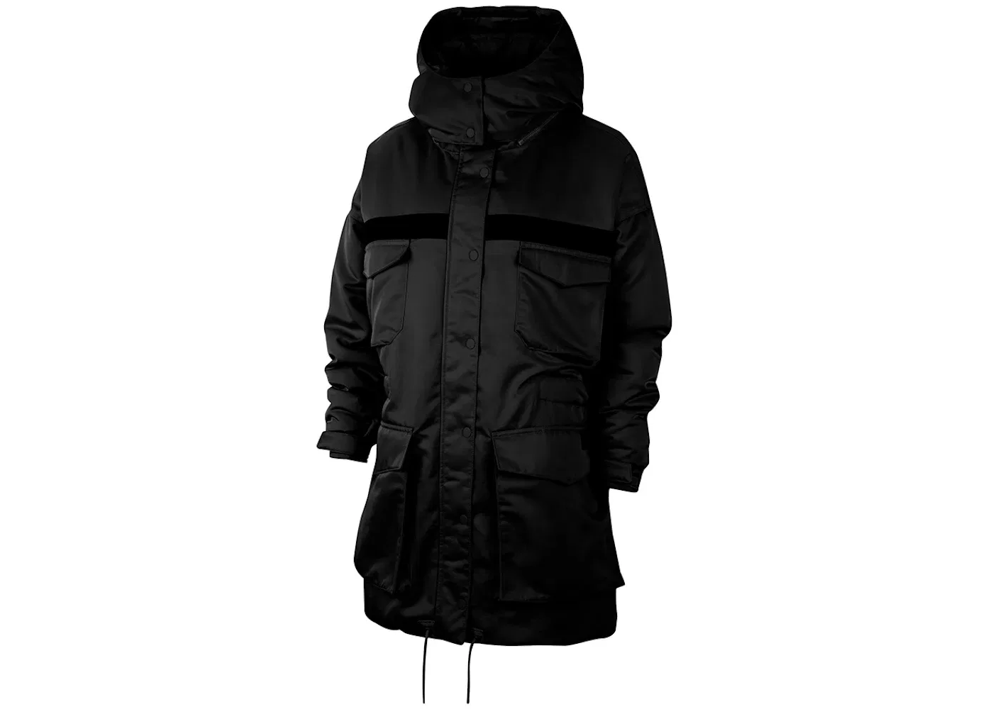 Женский пуховик с принтом Parka Nike, Black