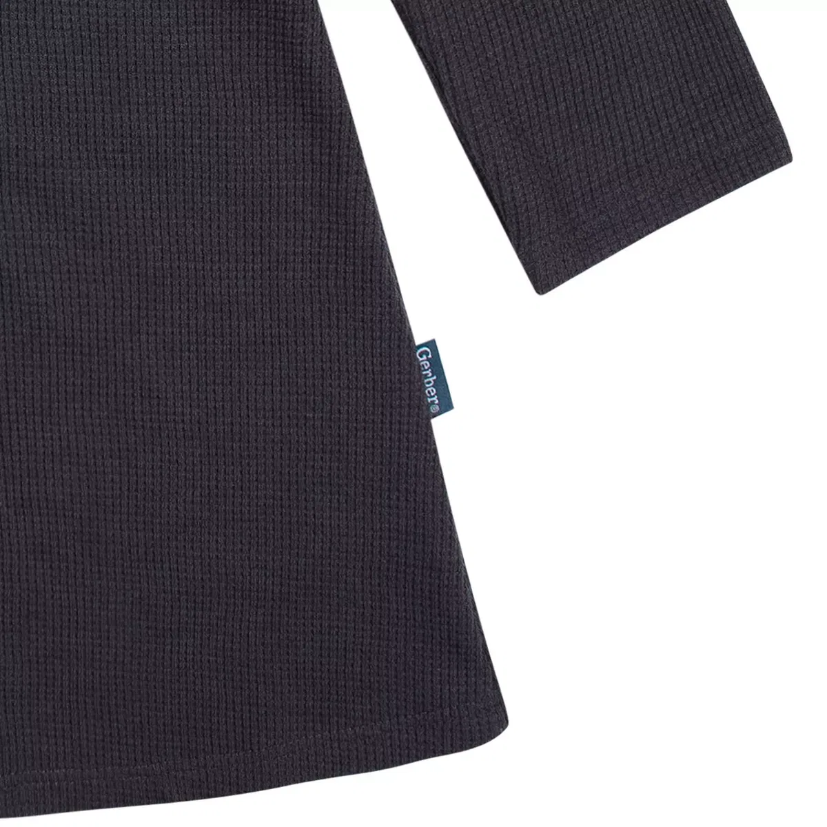 Детское платье для девочек с длинным рукавом Gerber, Charcoal — фото 4