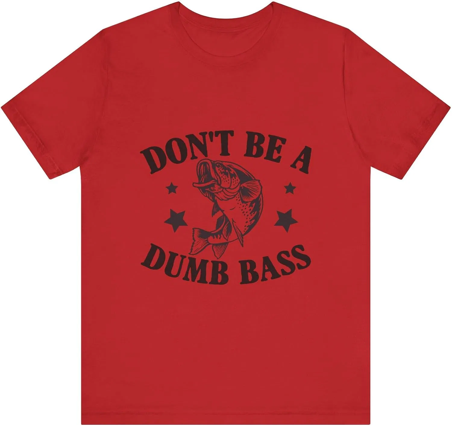 Футболка с принтом Don't Be a Dumb Bass Bella Canvas 3001, Red