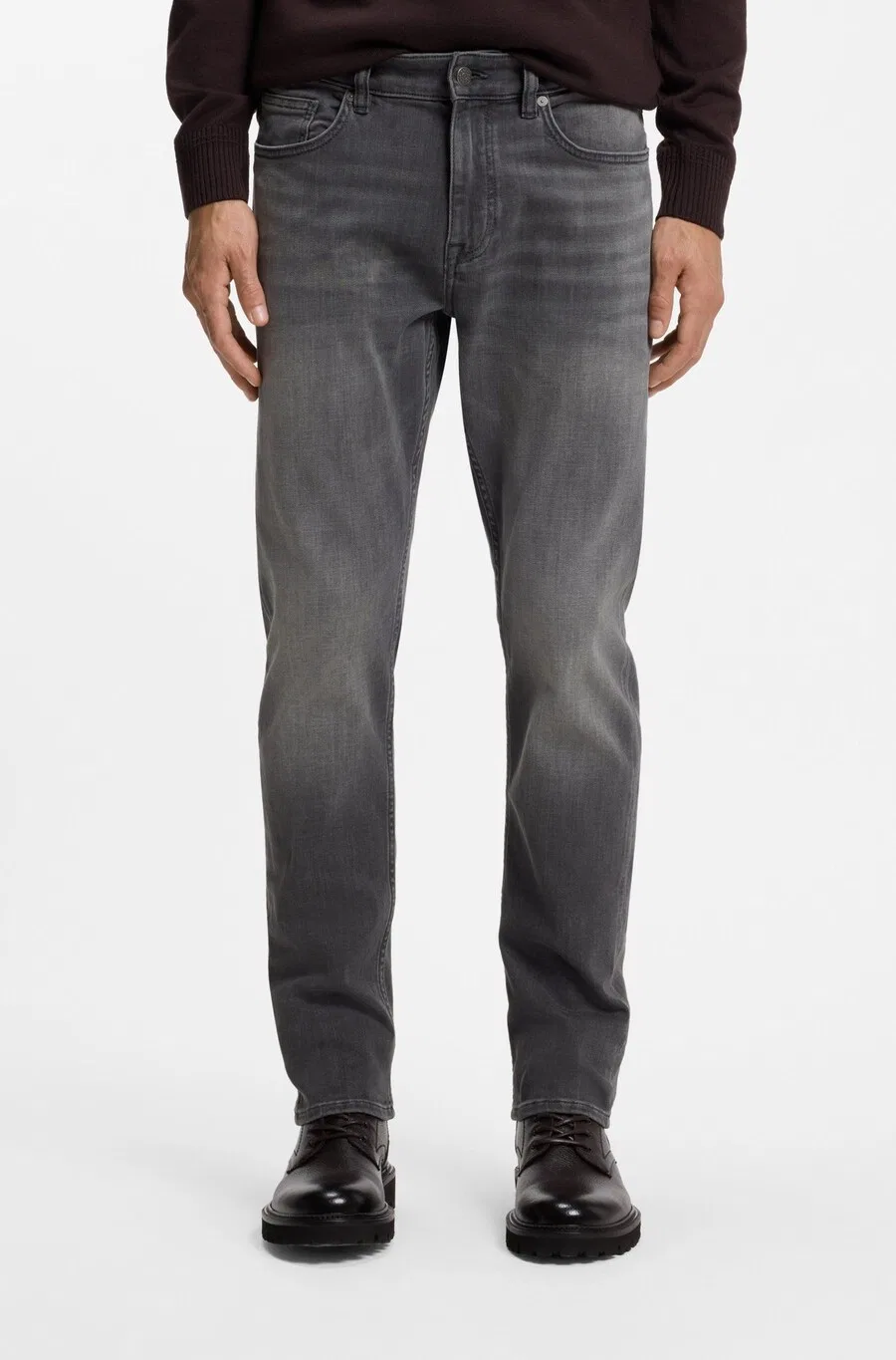 Джинсы BOSS Regular Jeans 'Delaware' серого цвета — фото 2