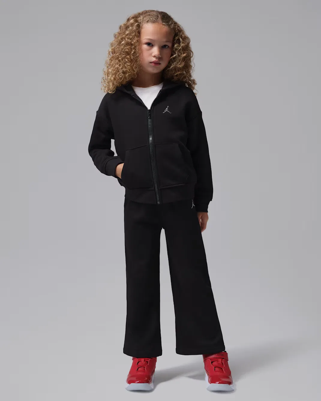 Комплект Jordan Brooklyn Fleece из двух предметов (худи на молнии и брюки) для детей младшего возраста, Black
