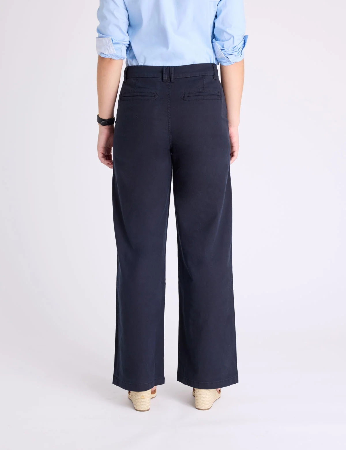 Брюки U.S. Polo Assn High Rise Wide Leg Chino, черный — фото 2