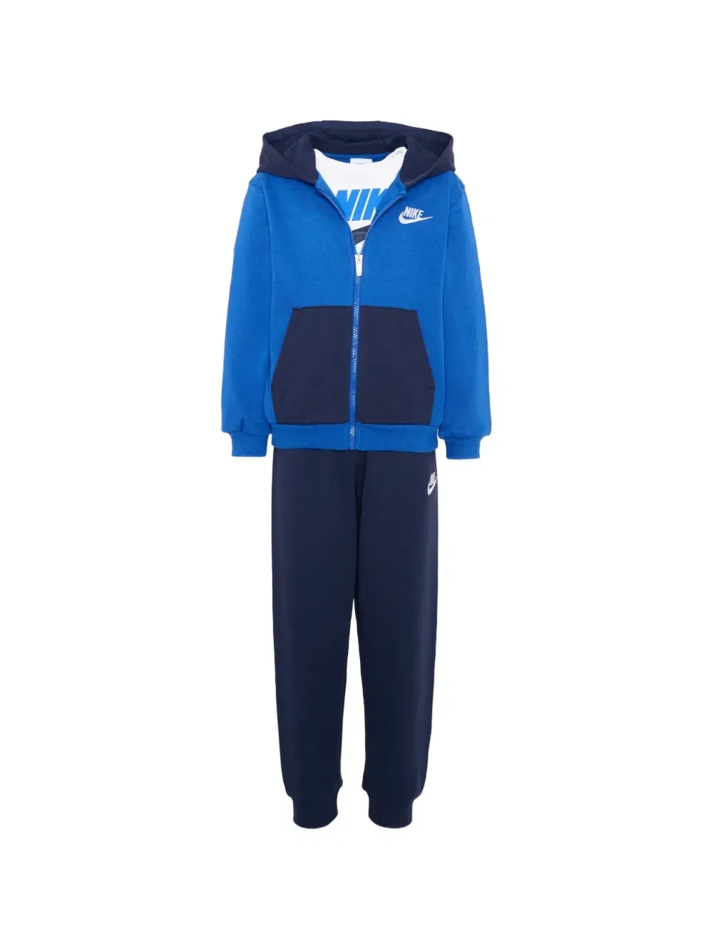 Спортивный костюм из трех предметов с логотипом Nike Kids, синий