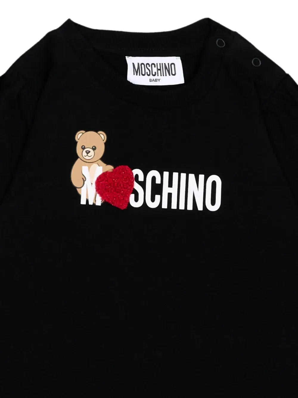 Футболка с логотипом в виде медвежонка Moschino Kids, черный — фото 3