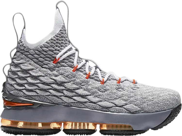

Кроссовки Nike LeBron 15 GS 'Grey Orange', серый