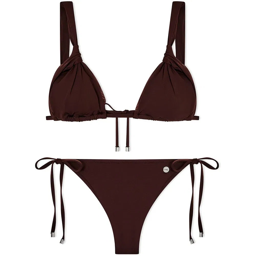 Женский бикини-комплект с треугольными чашками Emporio armani, Brown