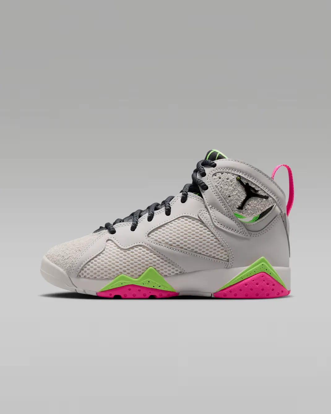 Кроссовки для детей постарше Air Jordan 7 Retro "Tennis Day", Phantom/Lime Blast/Pink Blast/Anthracite